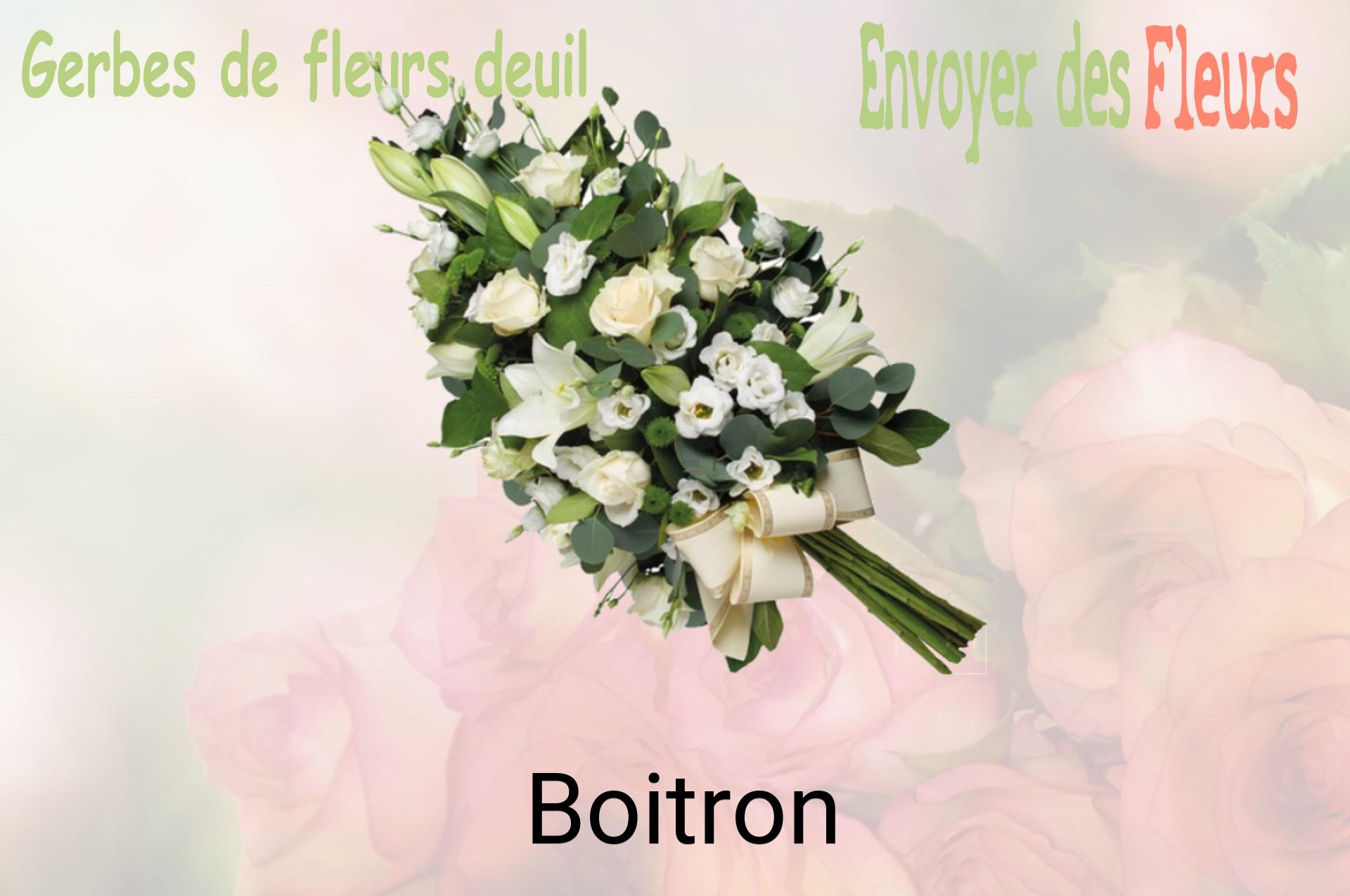 Gerbe de fleurs de deuil livrée à Boitron